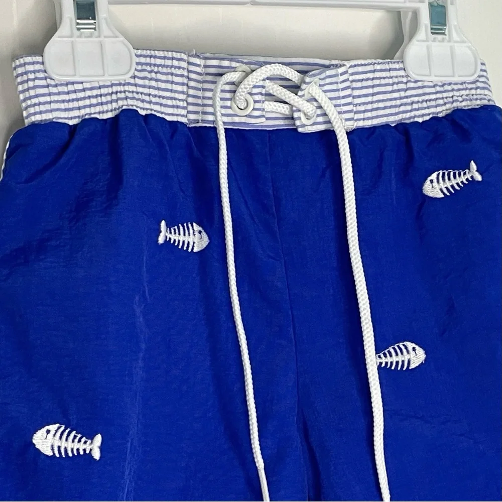 Florence Eiseman Boys Blue Bonefish Swim Trunks 2T